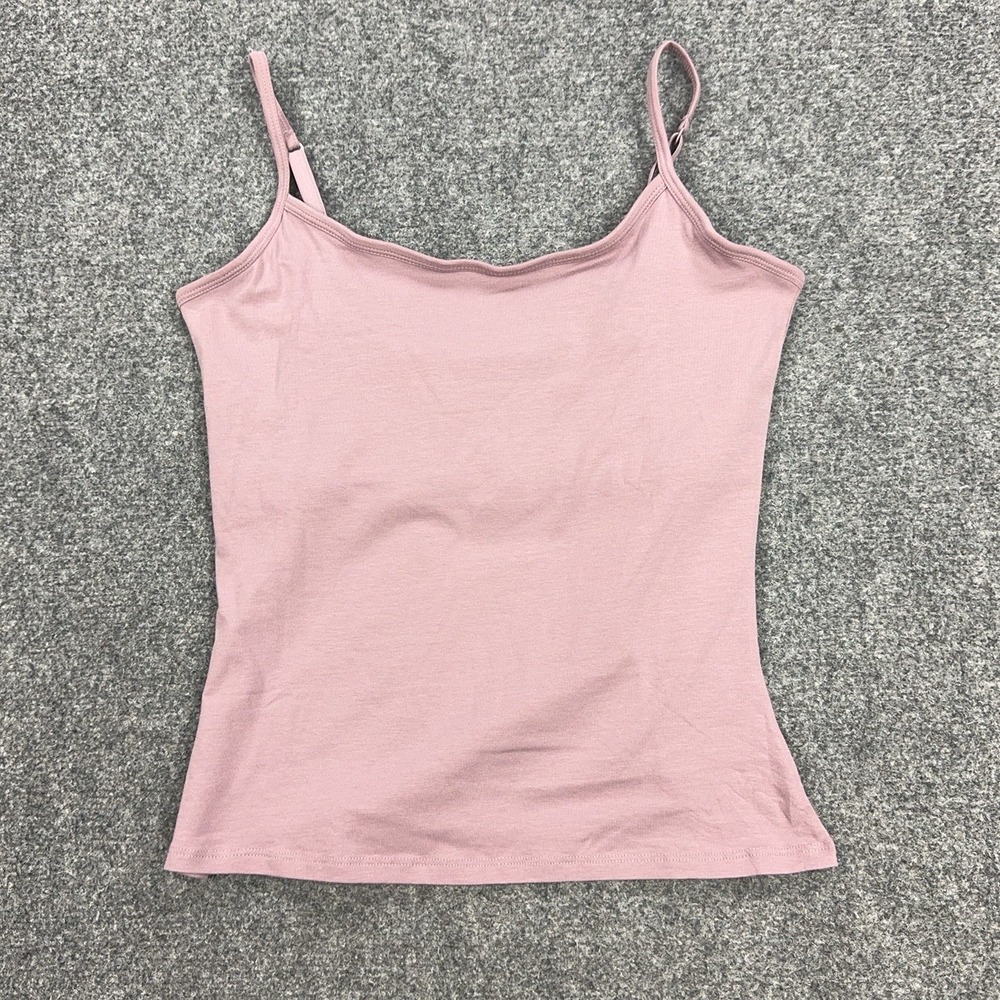 Pact Camisole Tank Top Womens Small Pink Organic Cotton Adjustable Strap Jersey